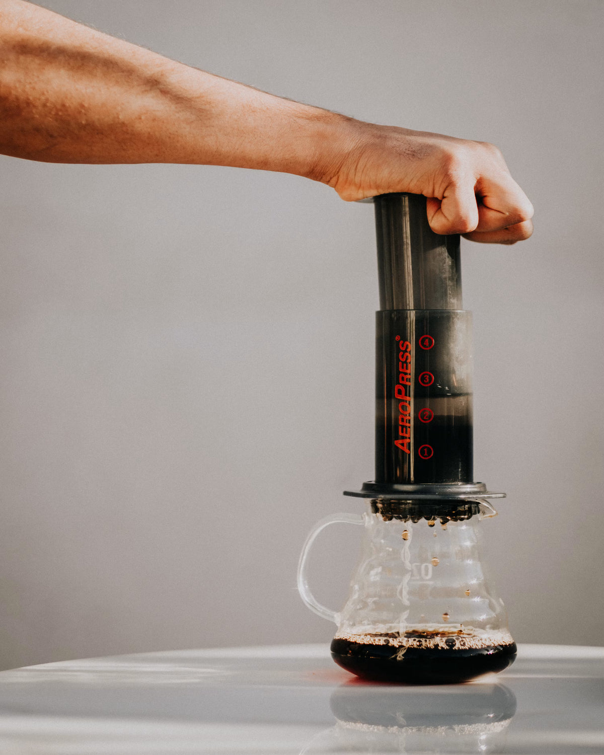 Brewing coffee with a AeroPress