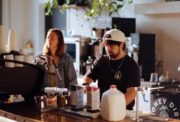 The crew behind the bar